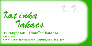 katinka takacs business card